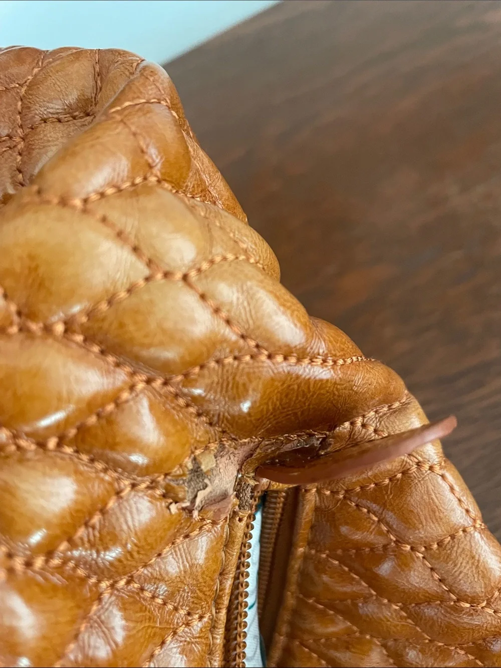 Big Buddha Cognac Leather Hobo with Tassel Detail